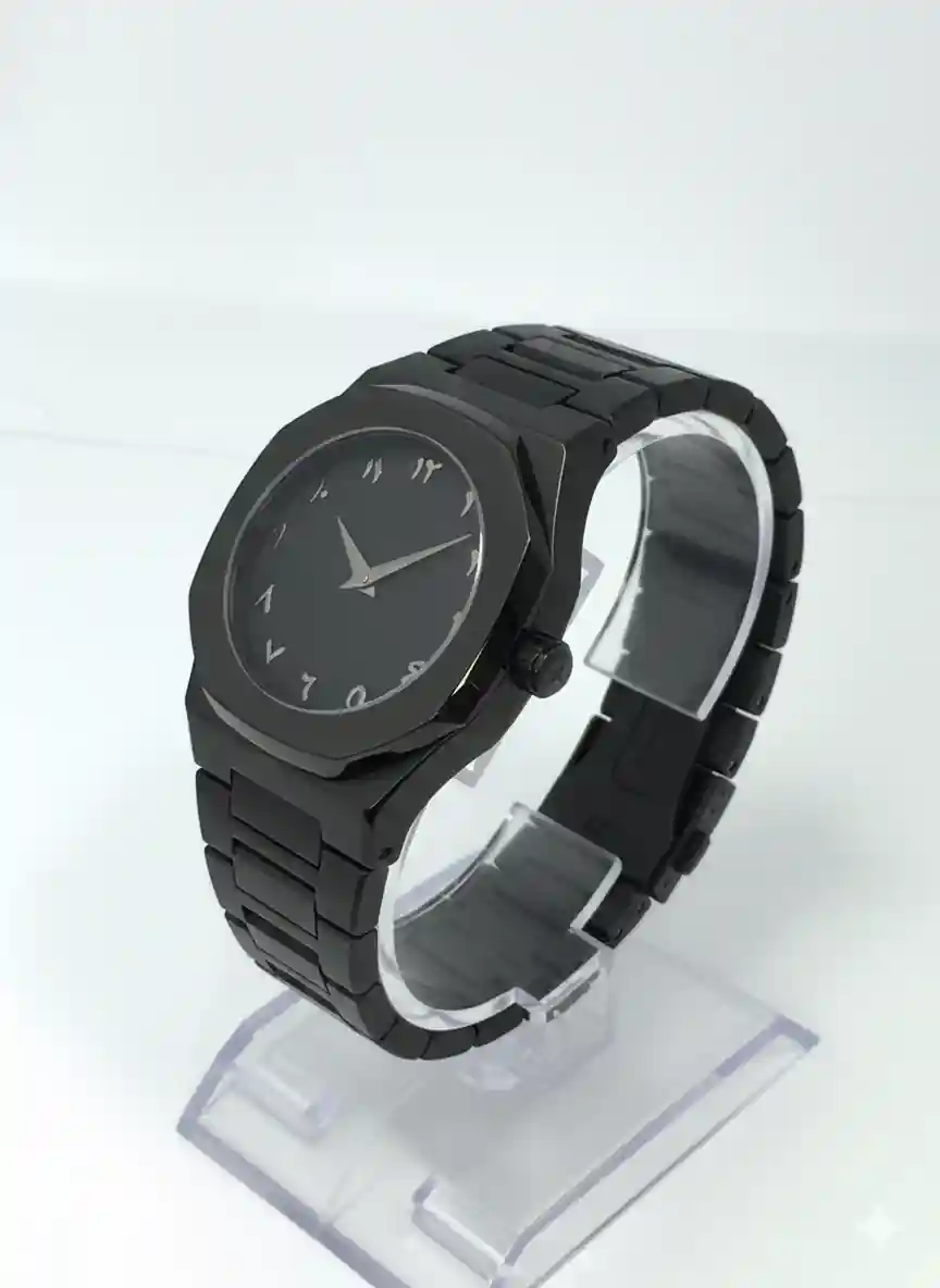 Arabic Numerals Matte Black Edition/ Stainless Steel Premium Chain Arabic Numerals Matte Black Edition/ Stainless Steel Premium Chain