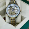 Rolex Skeleton Automatic Watch Auroxx Rolex Collection white dial two tone stainless steel chain