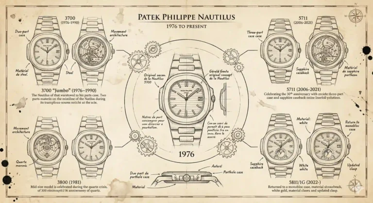 Patek philippe Nautilus | Evolution: 3700 to 5811 Ultimate